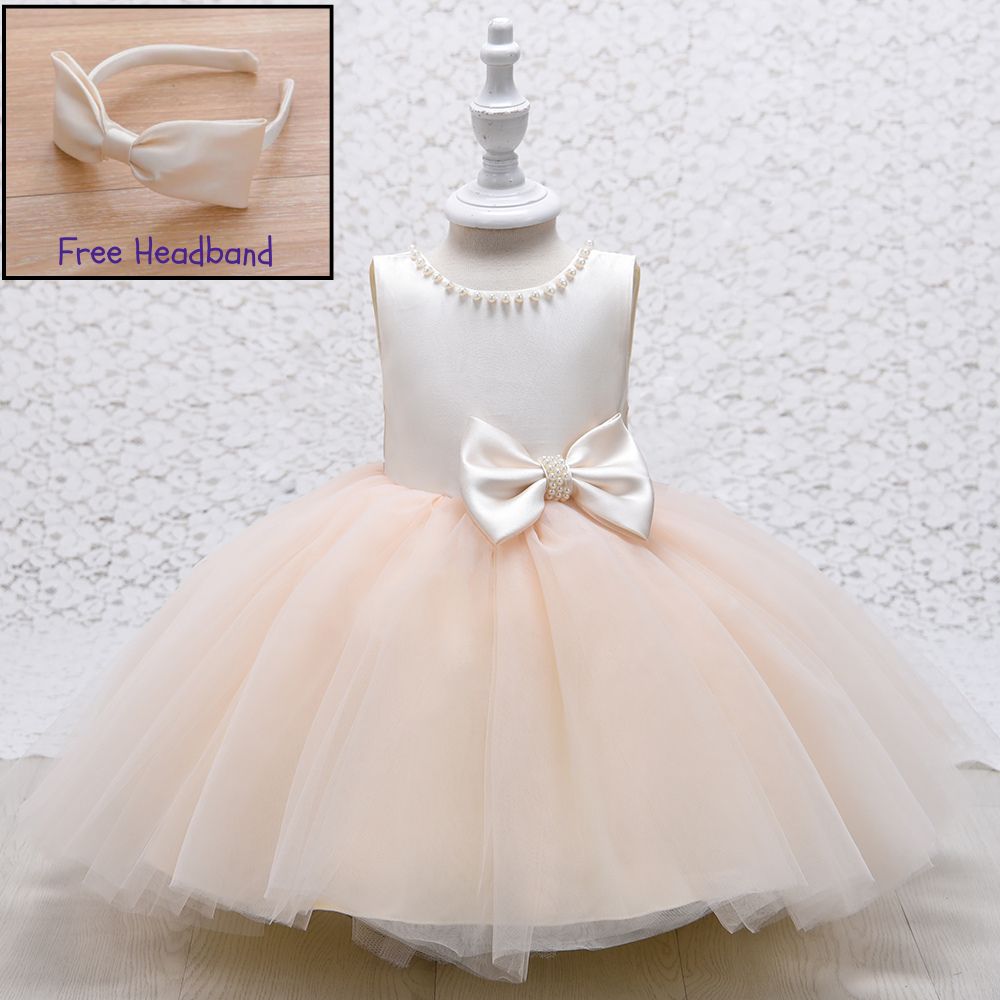 Lyca Champagne Flower Girl, Birthday, Special Occasion Dress- LPD061