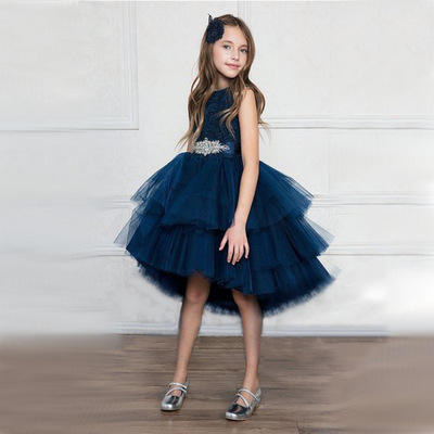 Colleen Blue Navy Tutu Flower Girl/ Birthday Party Dress LPD096