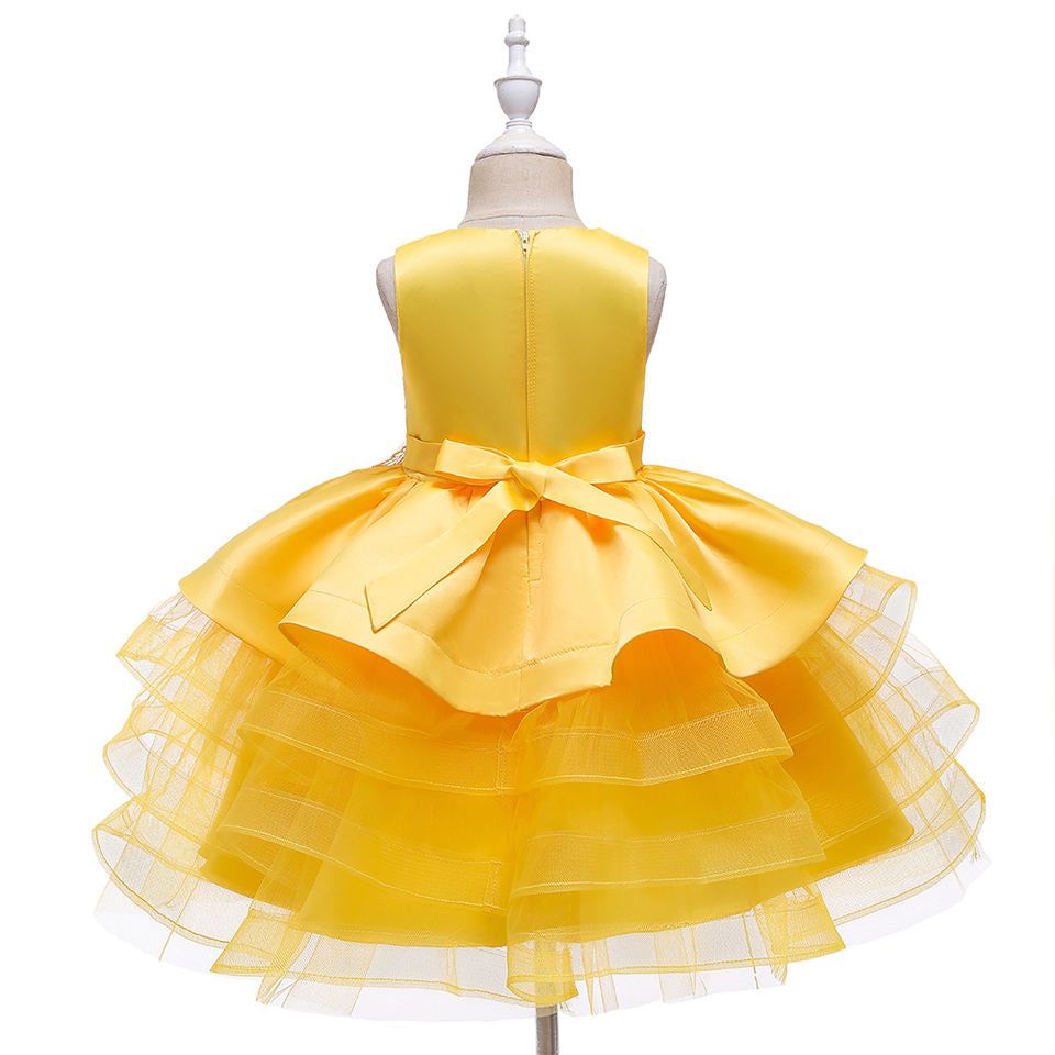 Marigold Yellow Tulle Birthday/Costume Party Dress LPD093
