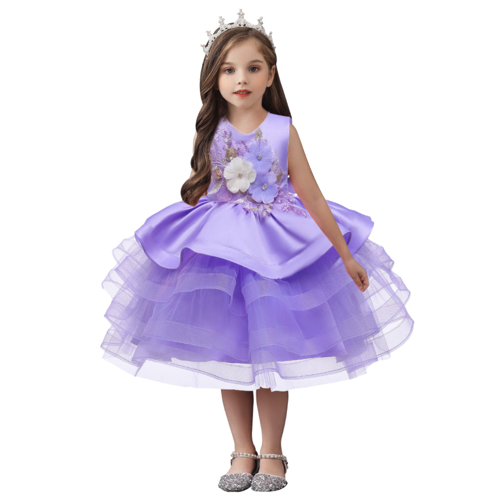 Violet Princess Tulle Birthday/Costume Party Dress LPD094