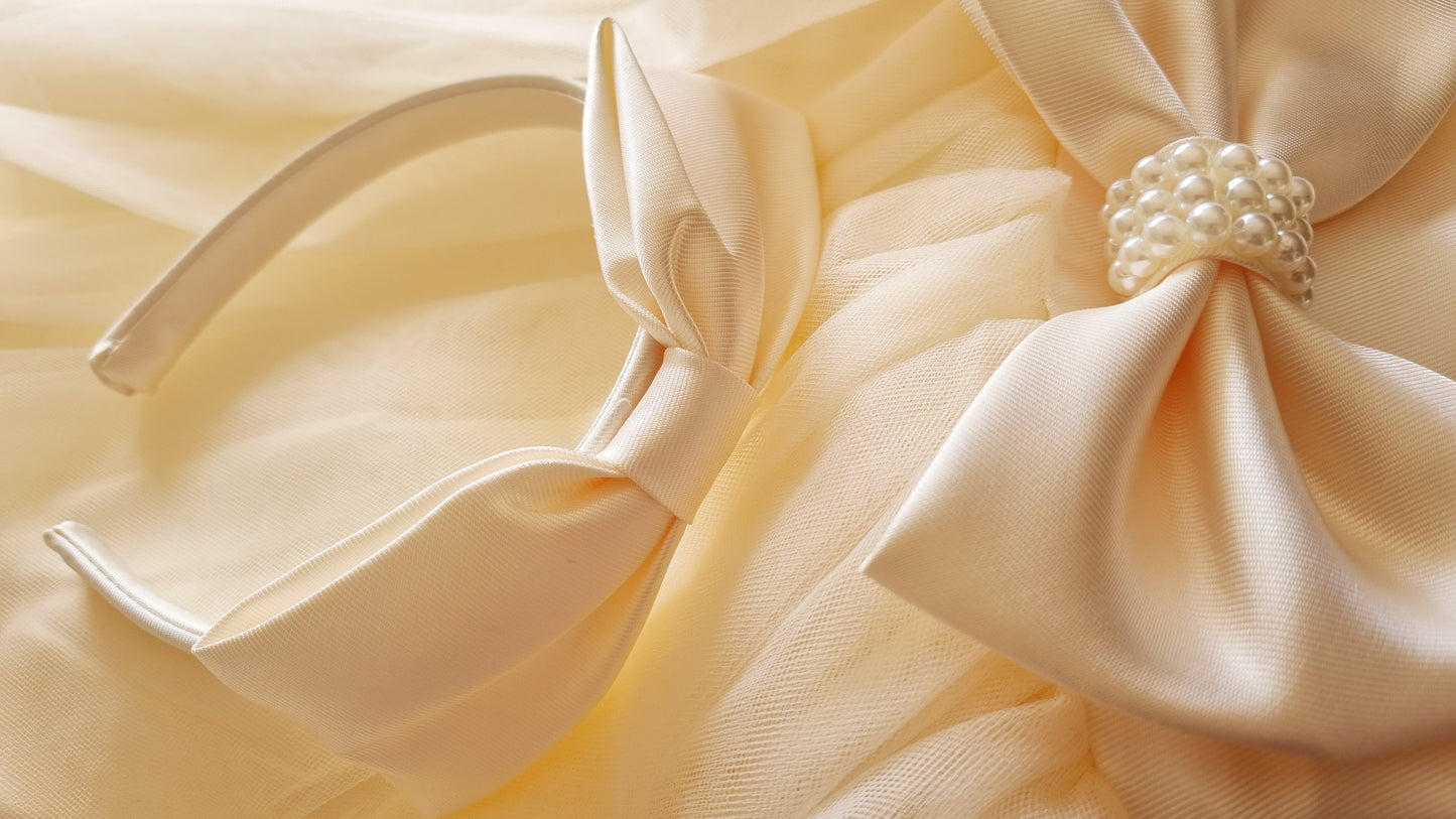 Lyca Champagne Flower Girl, Birthday, Special Occasion Dress- LPD061