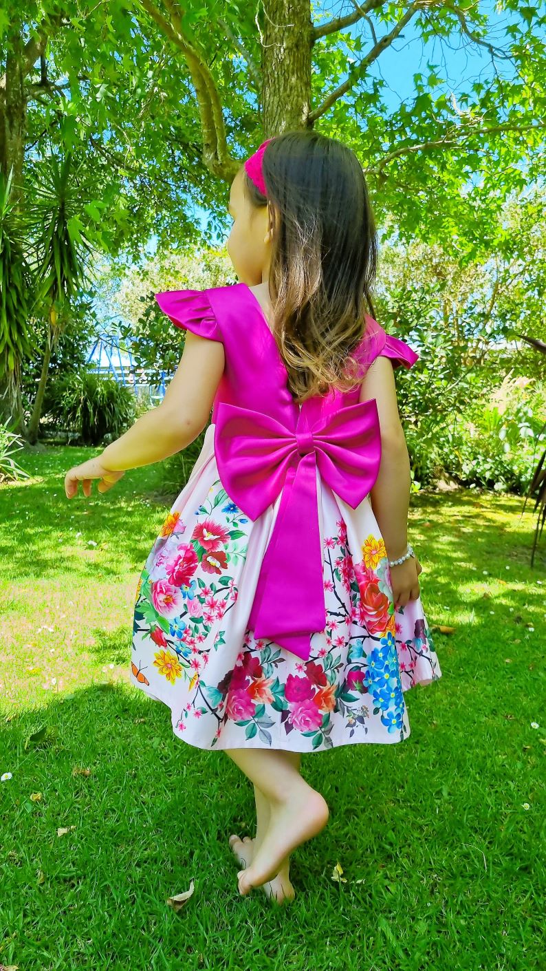 Gail Fuchia Flower Girl, Birthday Dress - LPD034