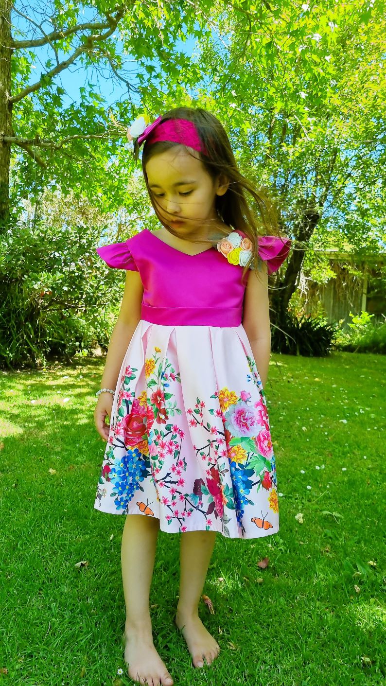 Gail Fuchia Flower Girl, Birthday Dress - LPD034