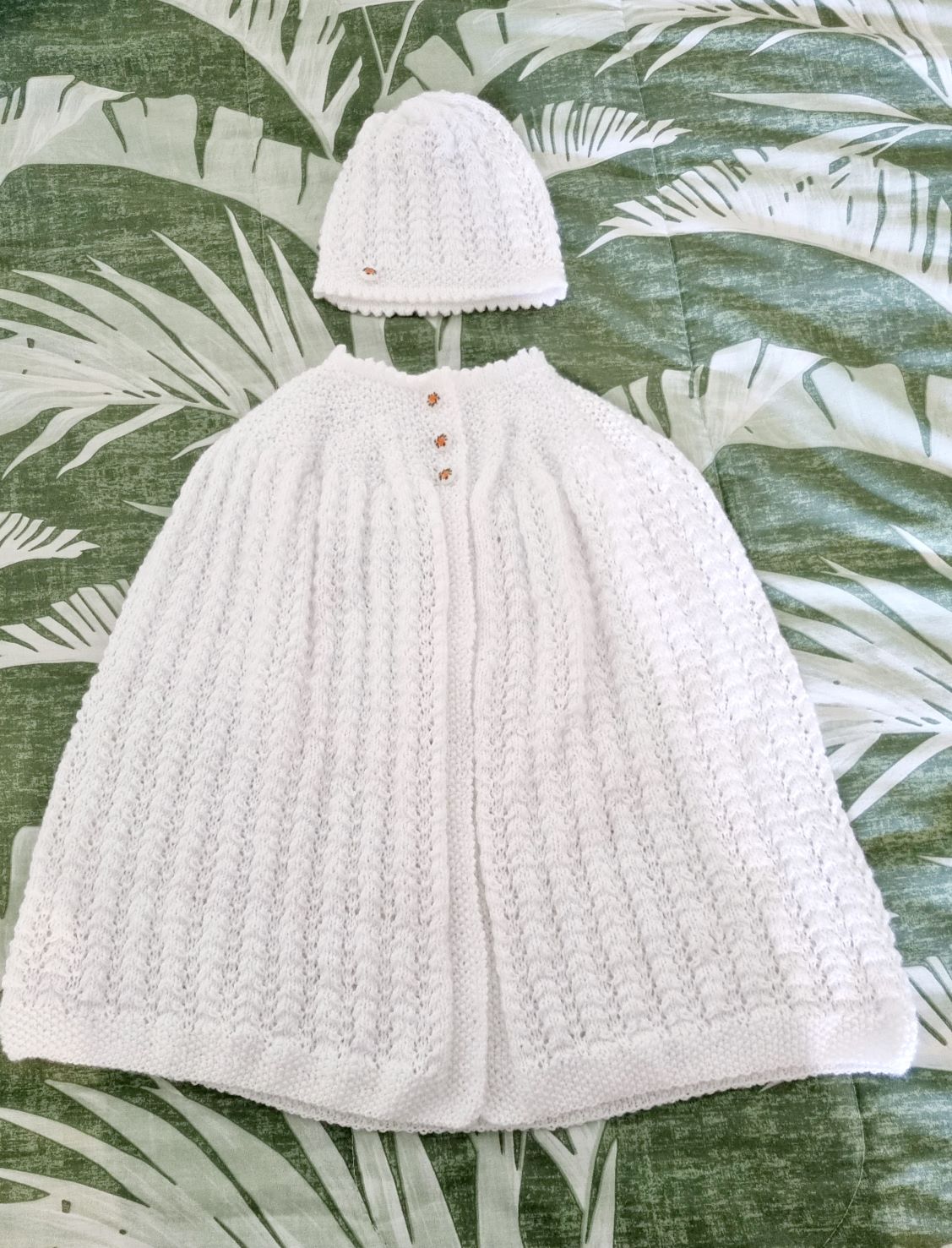 Lil Baby White Christening Cape/Gown and Hat Set- LPH001