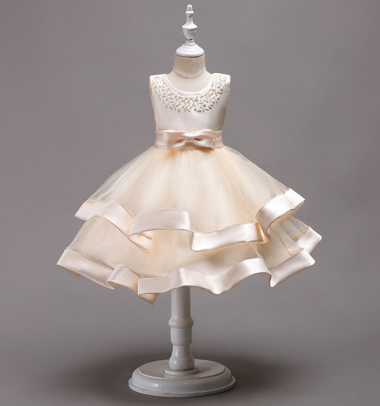Julie Champagne Flower Girl Dress- LPD012