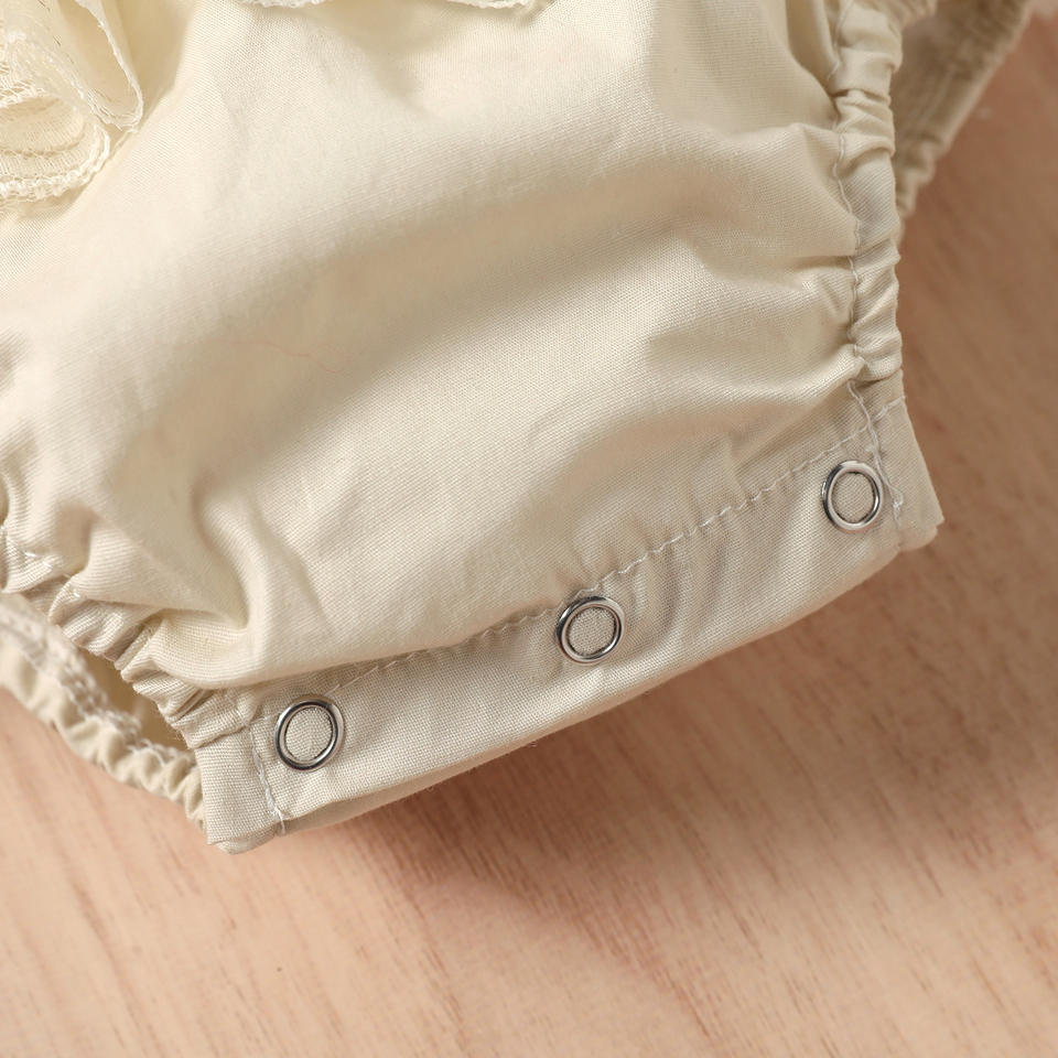 Madie Beige Cute Photography Romper - LPD044