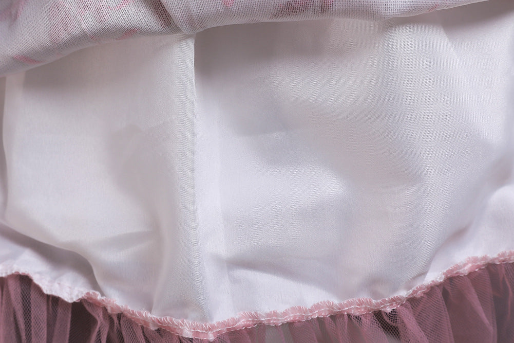 Dianthe Floral Print Pink Dress - LPD026