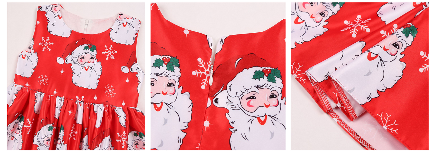 Girly Red Christmas Dainty Dress - LPD038