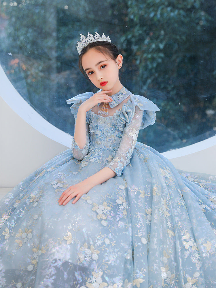 SLPD001 - Long Train Formal Elegant Dress