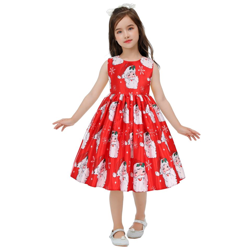 Girly Red Christmas Dainty Dress - LPD038