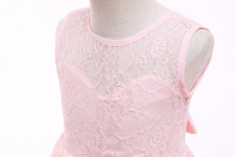 Raelyn Pink Lace Flower Girl Dress- LPD081