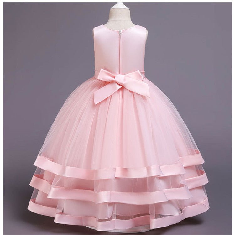 Grace White Flower Girl, Holy Communion, Formal Occasion Dress- LPD011