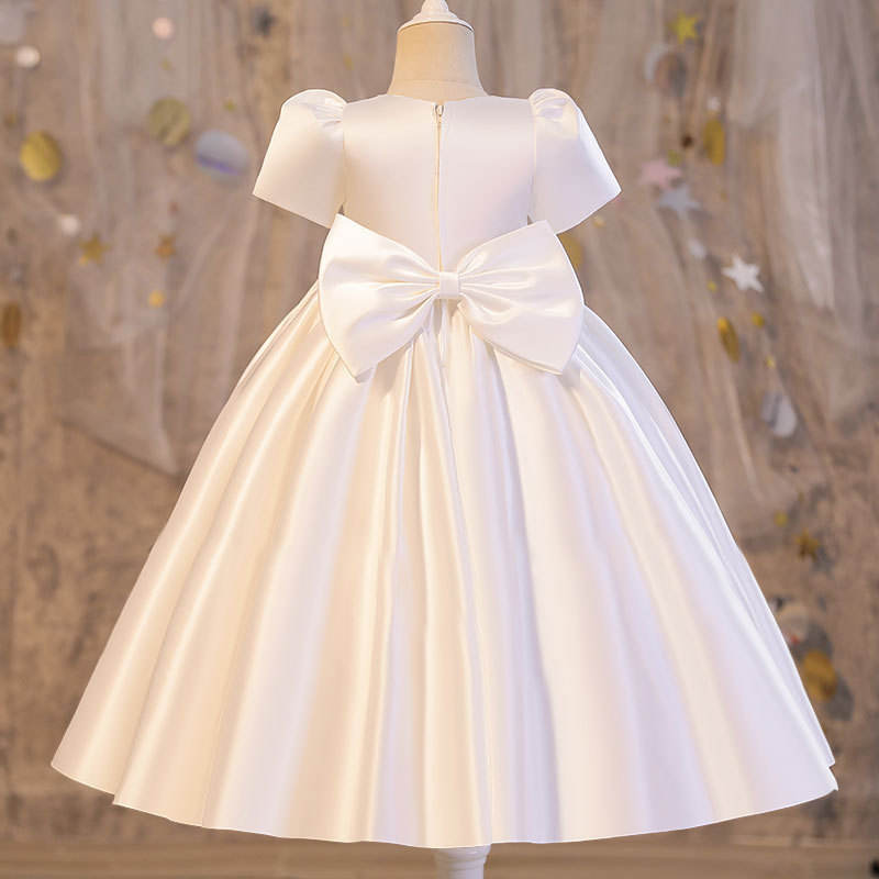 Georgia White Ivory Flower Girl, Communion, Formal Dress - LPD024
