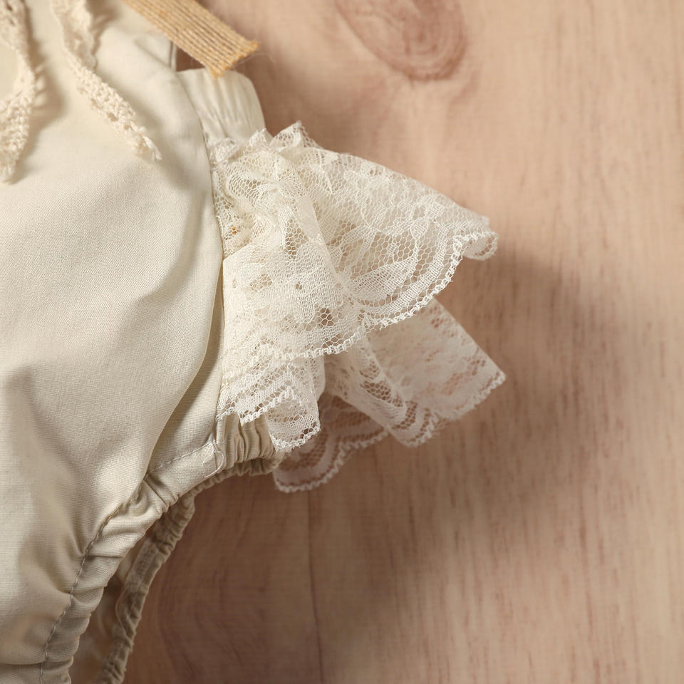 Madie Beige Cute Photography Romper - LPD044