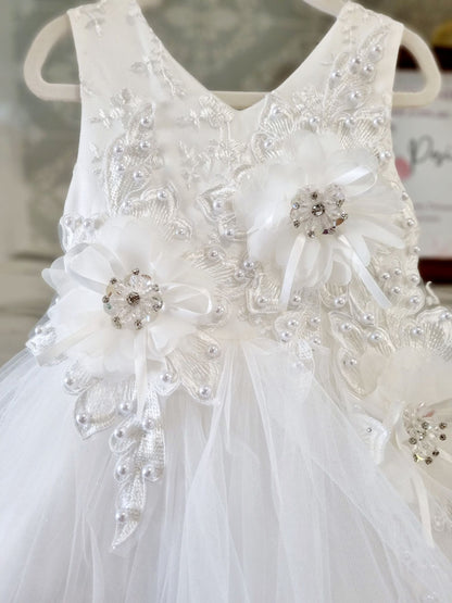 Lovi White Flower Girl, Formal Dress LPD088