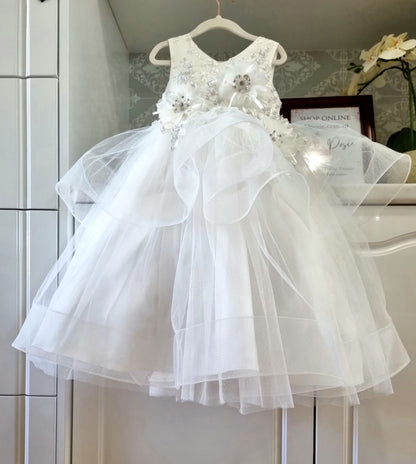 Lovi White Flower Girl, Formal Dress LPD088