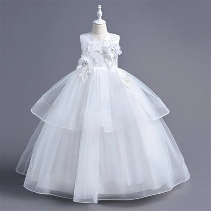 Lovi White Flower Girl, Formal Dress LPD088