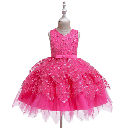 Karyn Hot Pink Flutter Princess, Barbie Inspired, Birthday Dress LPD097