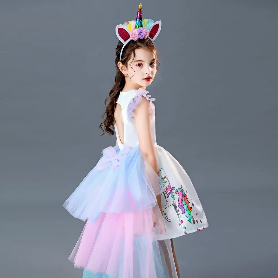 Skyla Rainbow Magical Pony Princess Birthday Dress LPD102