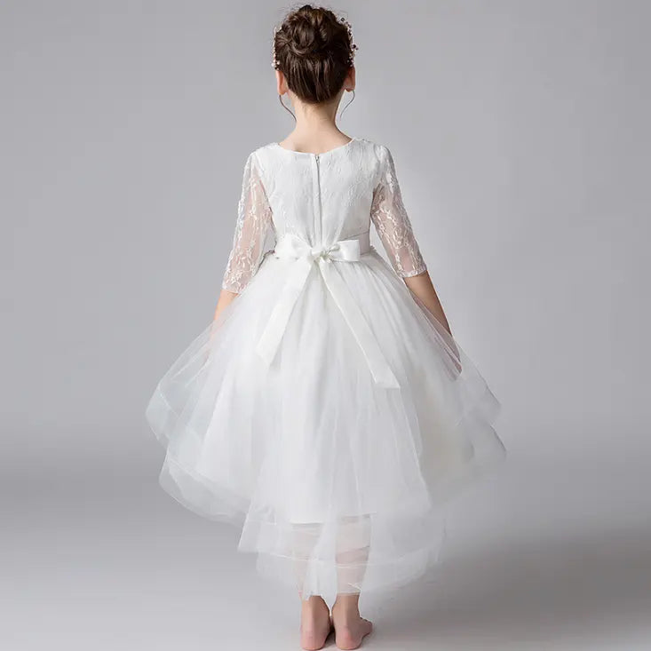 Misty White Flower Girl, Formal Dress- LPD103