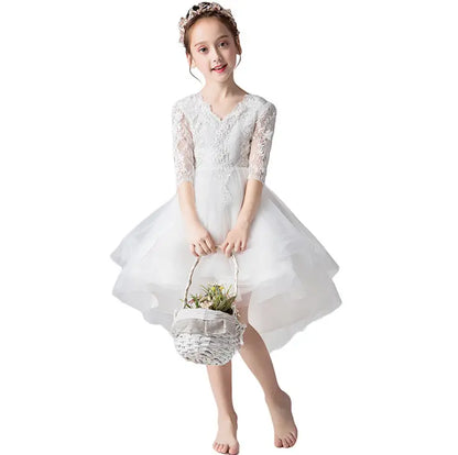 Misty White Flower Girl, Formal Dress- LPD103