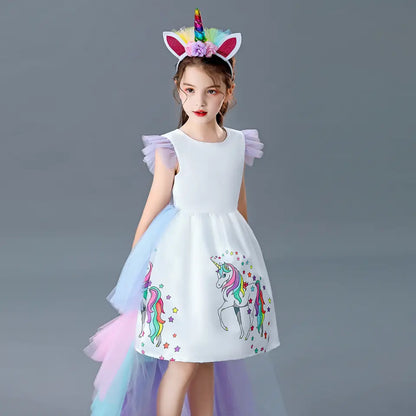 Skyla Rainbow Magical Pony Princess Birthday Dress LPD102