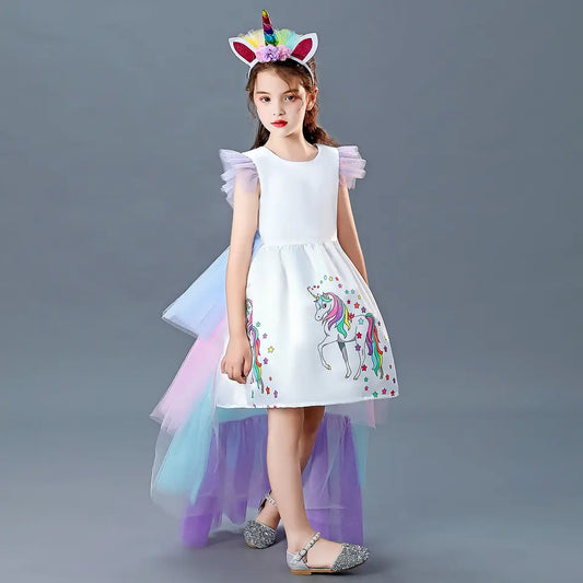 Skyla Rainbow Magical Pony Princess Birthday Dress LPD102