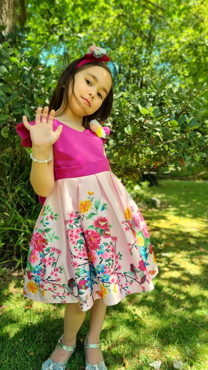 Gail Fuchia Flower Girl, Birthday Dress - LPD034