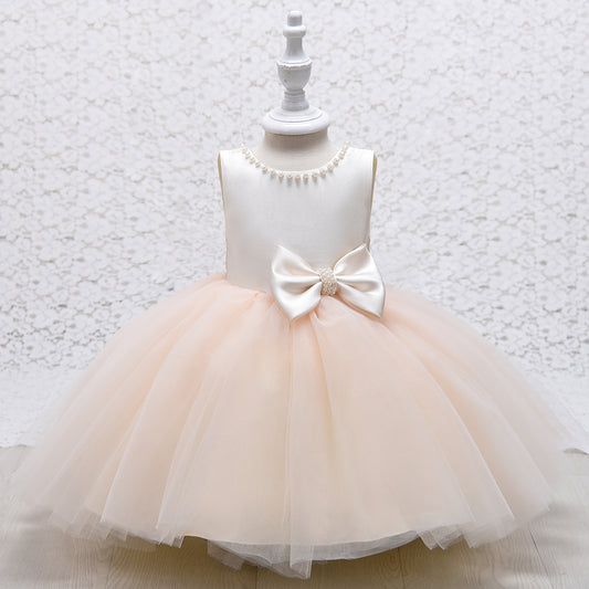 Lyca Champagne Flower Girl, Birthday, Special Occasion Dress- LPD061