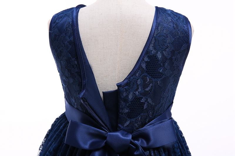 Raelyn Navy Blue Lace Flower Girl Dress- LPD080