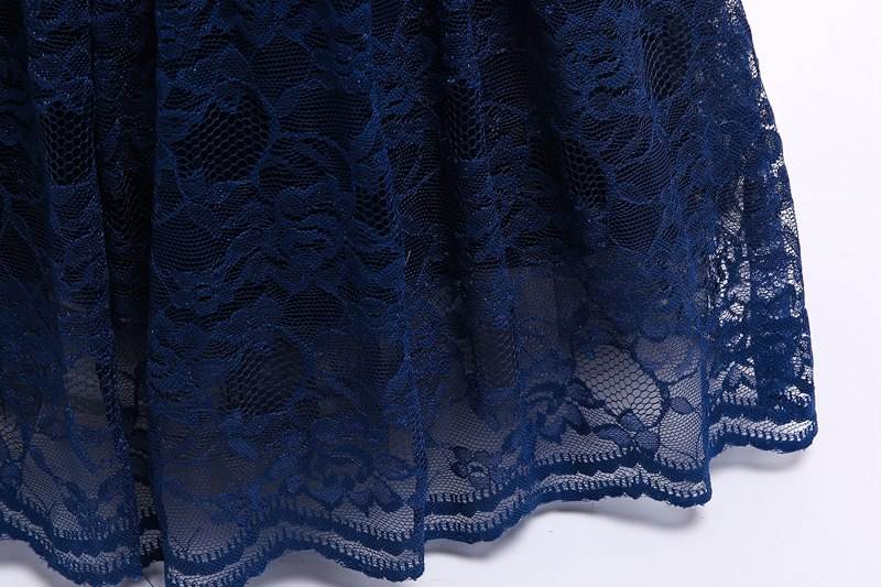 Raelyn Navy Blue Lace Flower Girl Dress- LPD080