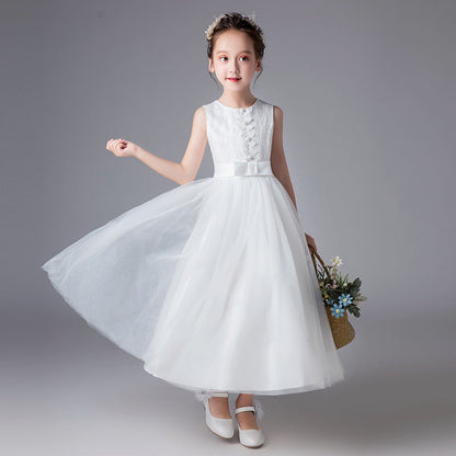 Libby White Flower Girl, Holy Communion, Formal Dress- LPD072