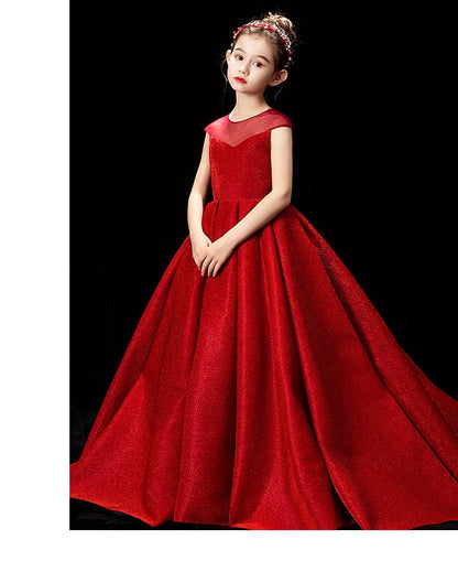 Scarlet Red Elegant Ball Gown, Formal