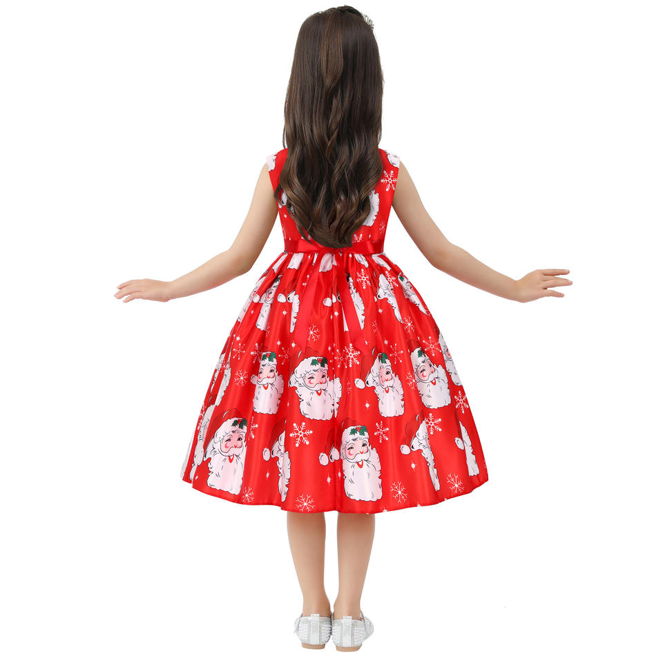 Girly Red Christmas Dainty Dress - LPD038