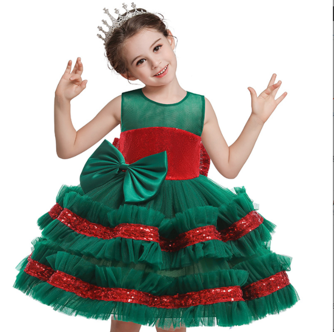 Brooklyn Girls Fancy Christmas Dress - LPD047