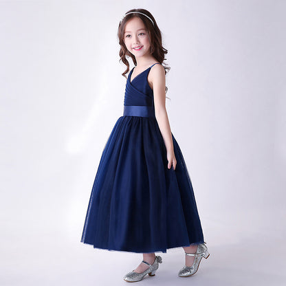 Molly Navy Blue Flower Girl, Formal Party Dress -LPD068