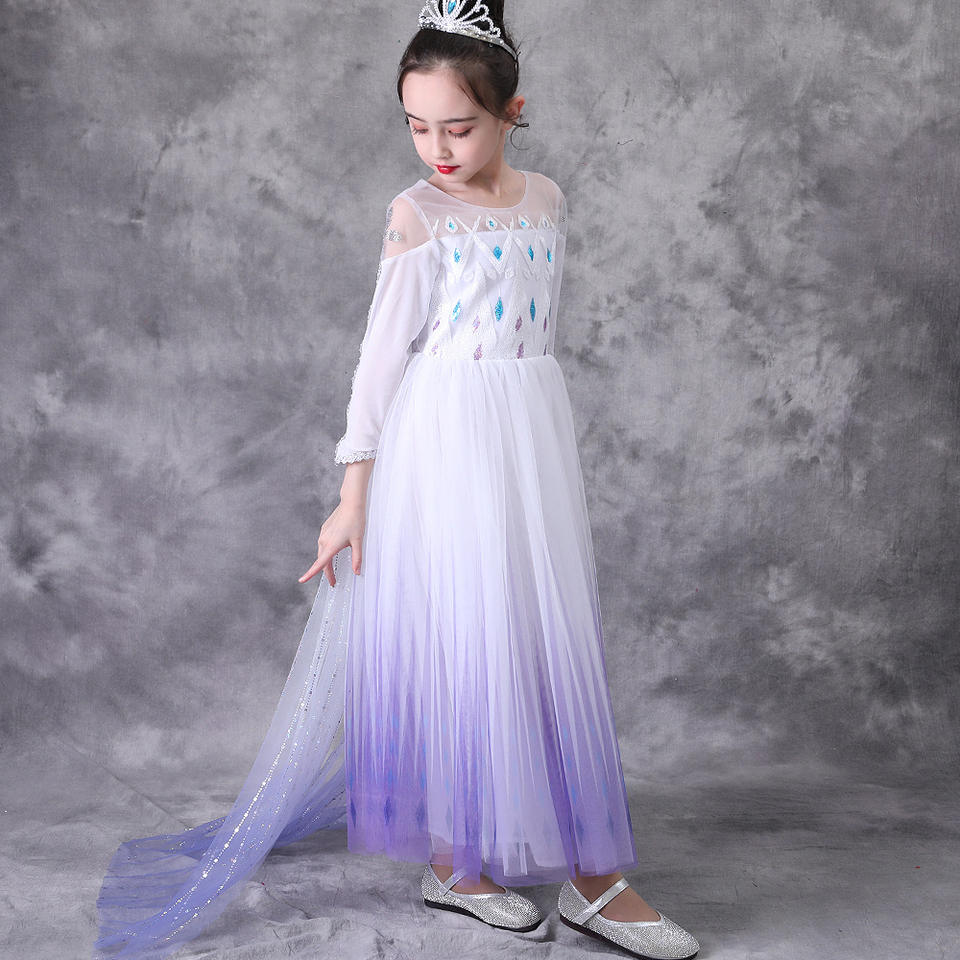 Elsa Birthday Costume, Cosplay Dress with Accessories - LPD029