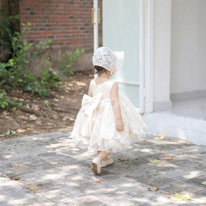 Emily Champagne Christening, Flower Girl Dress - LPD016