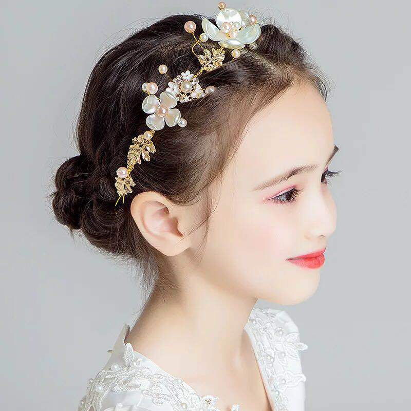 Pearl Blossoms Princess Headband Crown LPA002