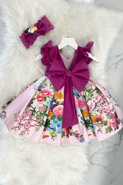 Gail Fuchia Flower Girl, Birthday Dress - LPD034