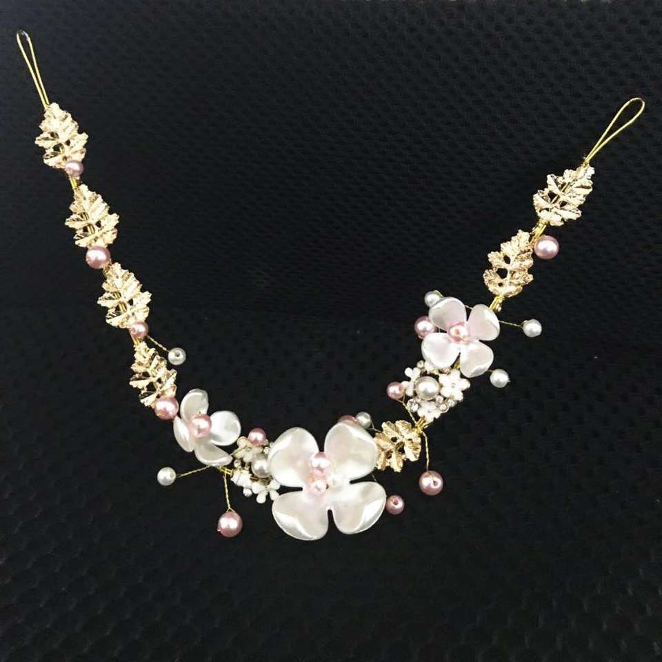 Pearl Blossoms Princess Headband Crown LPA002