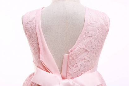 Raelyn Pink Lace Flower Girl Dress- LPD081