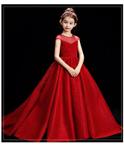 Scarlet Red Elegant Ball Gown, Formal