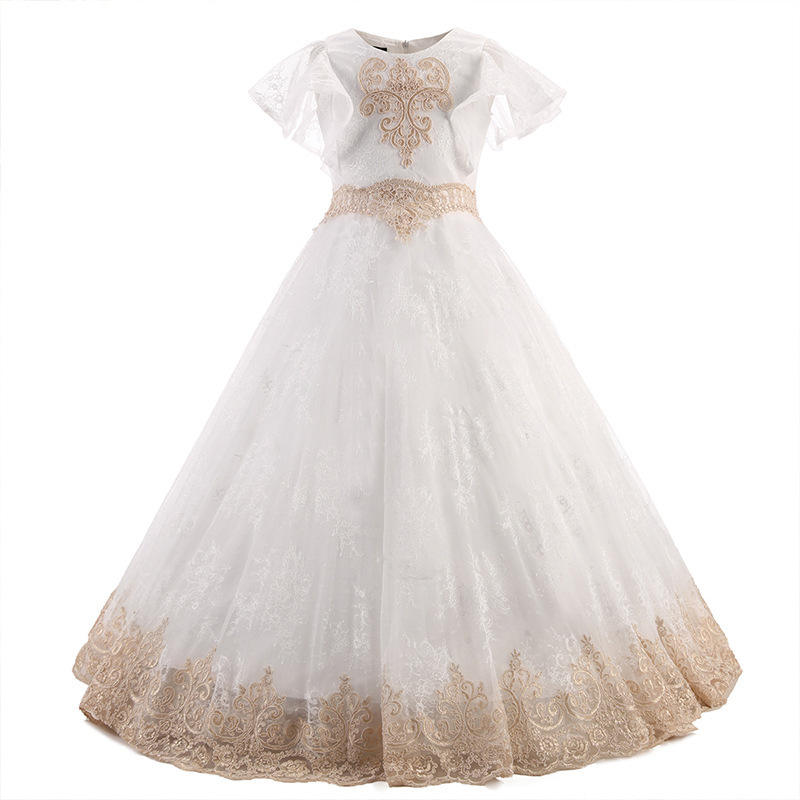 Charlotte Ivory Princess, Flower Girl Dress- LPD084