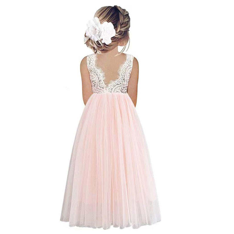 Olivia Light Pink Flower Girl, Boho-Chic, Birthday Dress - LPD023