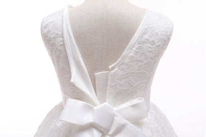 Raelyn White Lace Flower Girl Dress- LPD079