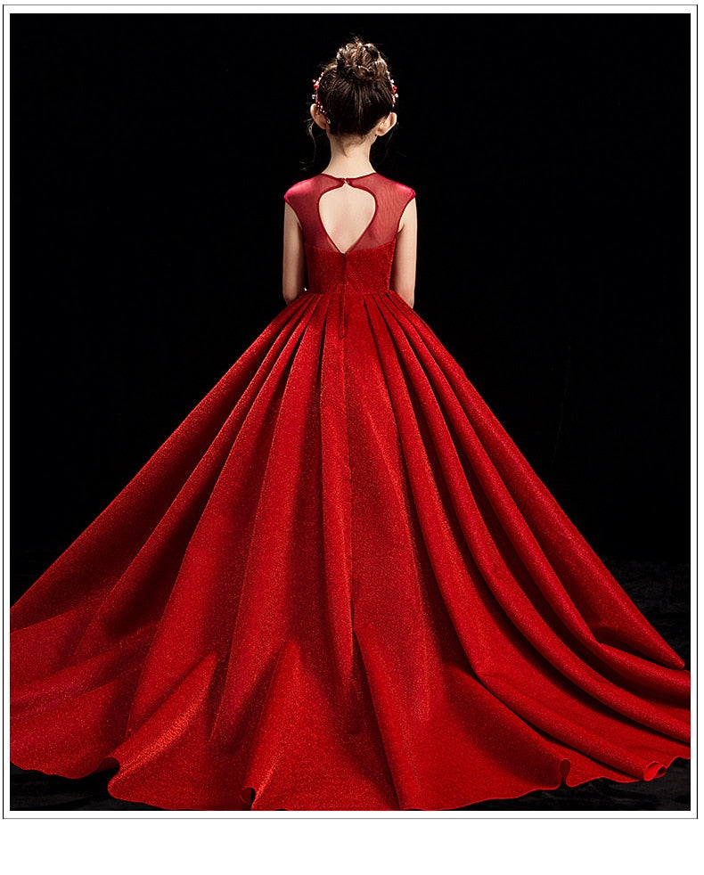 Scarlet Red Elegant Ball Gown Formal