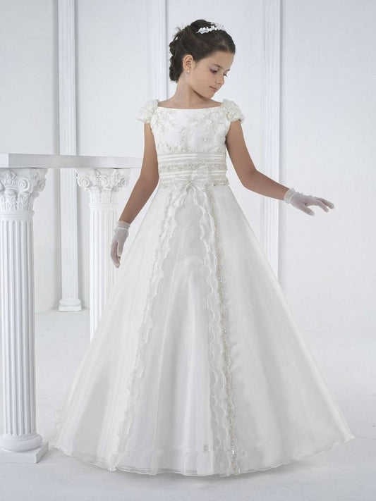 Stella White Communion, FlowerGirl, Formal Dress LPD089