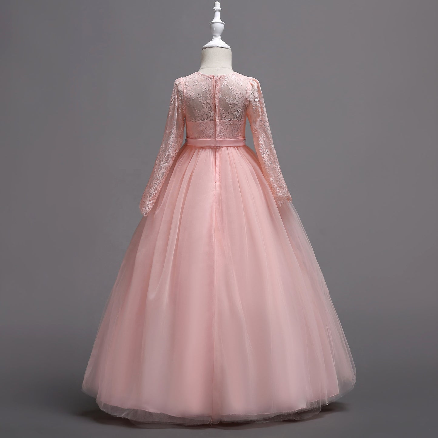 Sabrina Peachy Pink Flower Girl, Formal Occasion Dress- LPD003