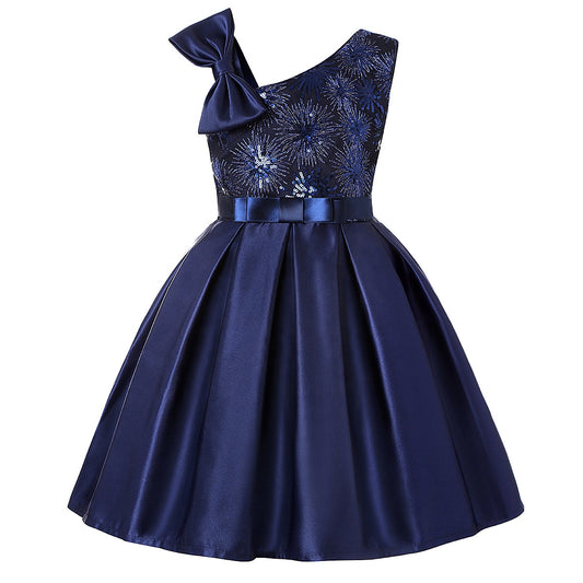 Leah Navy Party Dress- LPD014